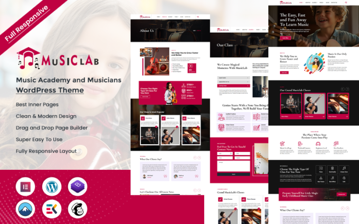 Musiclab - Tema WordPress Akademi Musik dan Musisi