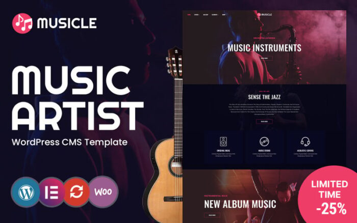 Tema WordPress Musik Musicle