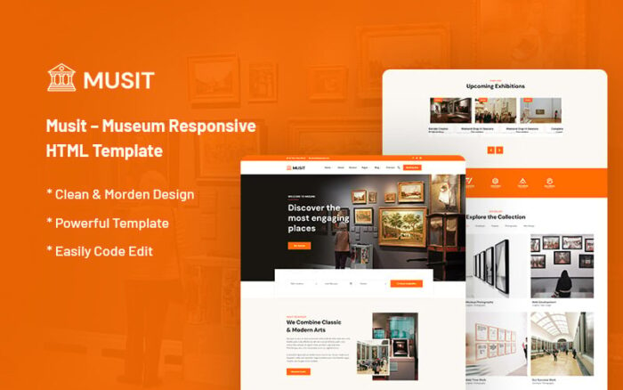 Musit – Template Situs Web Responsif Museum