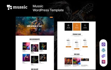 Musik - Tema Musik WordPress Elementor