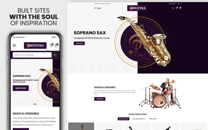 Muzyka - Tema Shopify Premium Musik & Gitar