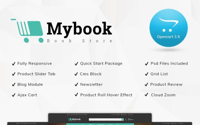 Template OpenCart Toko Buku Mybook