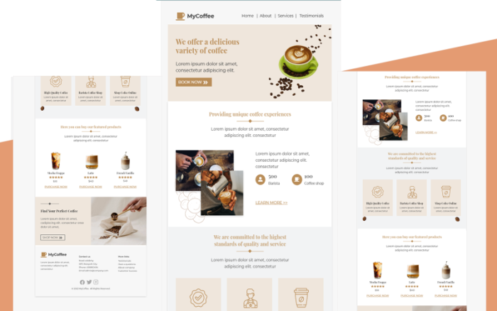 MyCoffee - Template Email Kedai Kopi Serbaguna Responsif