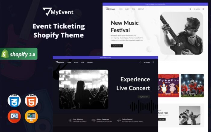 MyEvent - Tema Shopify untuk Situs Web Penjualan Tiket