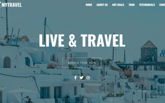 Agen Perjalanan Mytravel - Template Situs Web HTML5 Satu Halaman