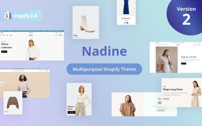 Nadine - Tema Shopify Minimalis dan Bersih