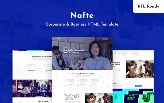 Nafte – Template Situs Web Bisnis Korporat