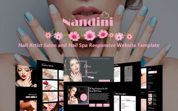 Nandini - Template Situs Web Responsif Salon Seniman Kuku dan Spa Kuku