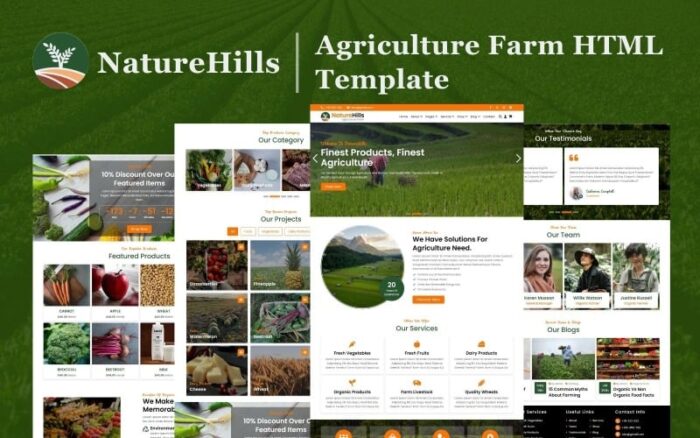 NatureHills - Template Situs Web HTML5 Pertanian