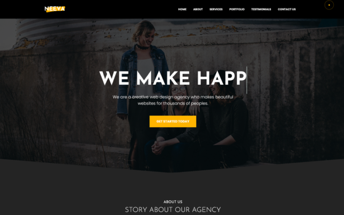 Neeva - OnePage Creative Agency Template