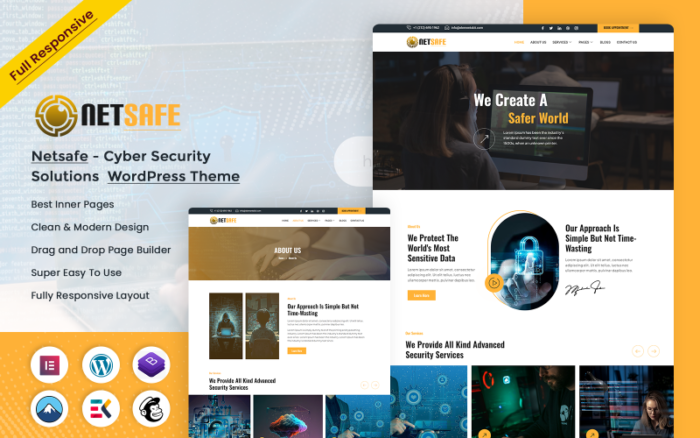 Netsafe - Tema WordPress Solusi Keamanan Siber