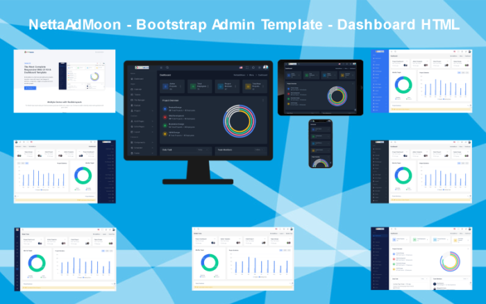 NettaAdMoon - Template Admin Bootstrap - HTML Dasbor