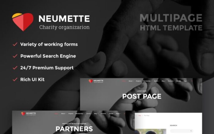 Neumette - Template Situs Web HTML5 untuk Organisasi Amal