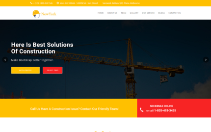 New York Landing Construction HTML Templates