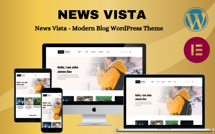 News Vista - Tema WordPress Blog Modern