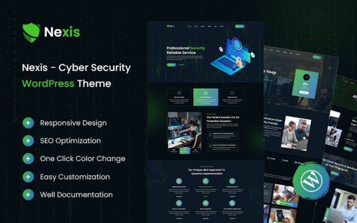 Nexis - Tema WordPress Keamanan Siber