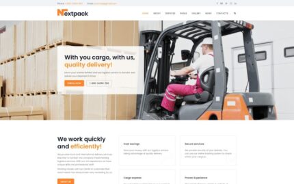 NextPack - Template Joomla Bersih untuk Layanan Pengiriman