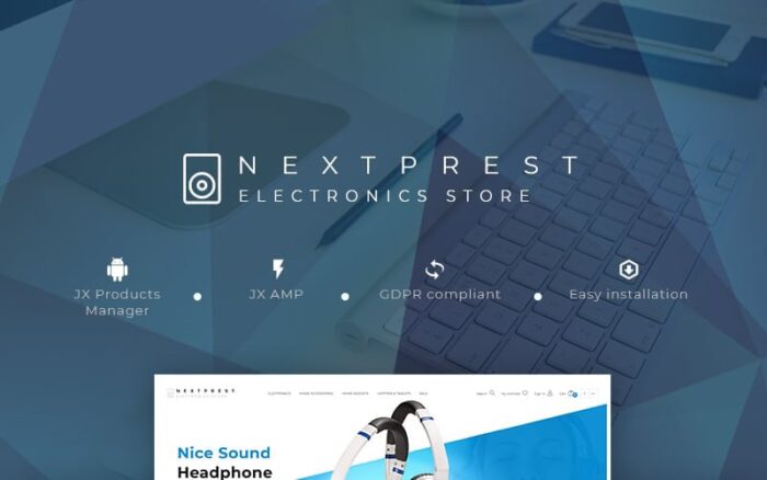 Nextprest - Tema PrestaShop E-dagang Bootstrap Bersih untuk Toko Elektronik