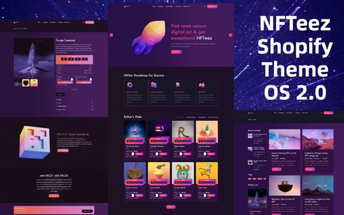 NFTeez | Tema NFT Shopify 2.0 Untuk Menjual Aset Digital