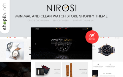 Nirosi -  Minimal & Clean Watch Store Shopify Theme