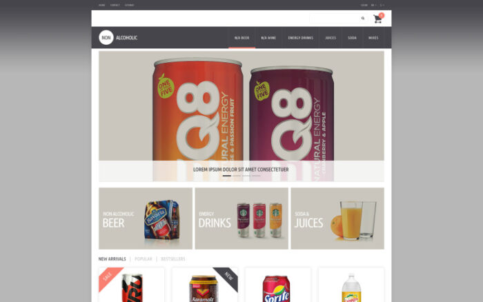 Tema PrestaShop Minuman Nonalkohol