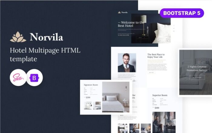 Norvila - Template Situs Web HTML5 Hotel Mewah