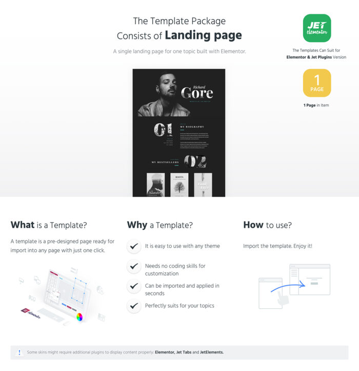 Novelistik - Template Portofolio Penulis Jet Elementor - Fitur Gambar 1