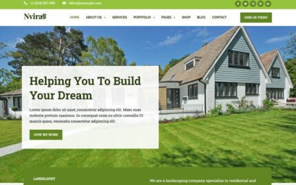 Nvira - Gardening and Landscaping Services with WordPress Elementor Theme