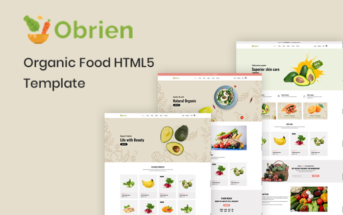 Obrien – Template Situs Web HTML5 Makanan Organik