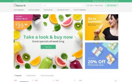 Obveris - Clean Grocery eCommerce Store Magento Theme