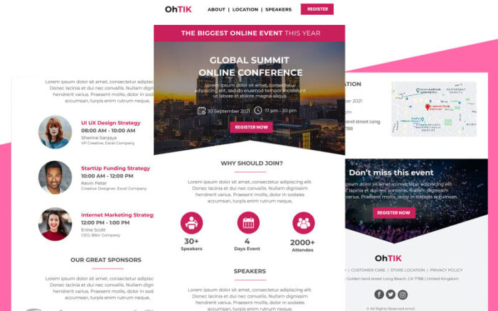 OhTik - Template Buletin Responsif Acara Serbaguna