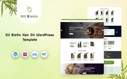 Oilbiotic - Hair Oil Wordpress Theme