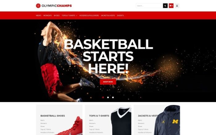 Olympicchamps - Tema Elementor WooCommerce Barang Basket