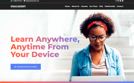 Onacademy  - Course  HTML5 Landing Page Template