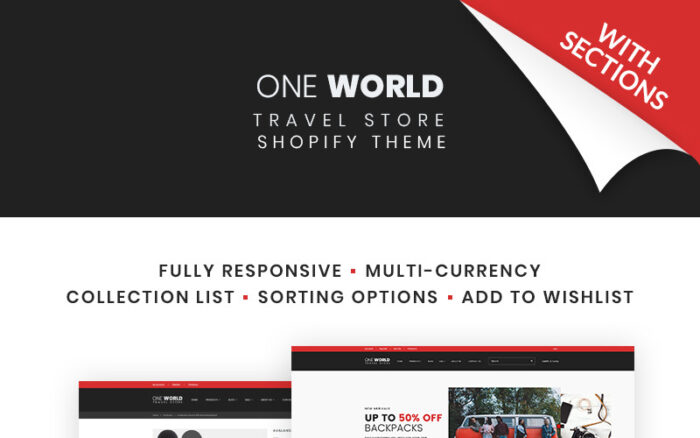 Tema Shopify Toko Perjalanan One World