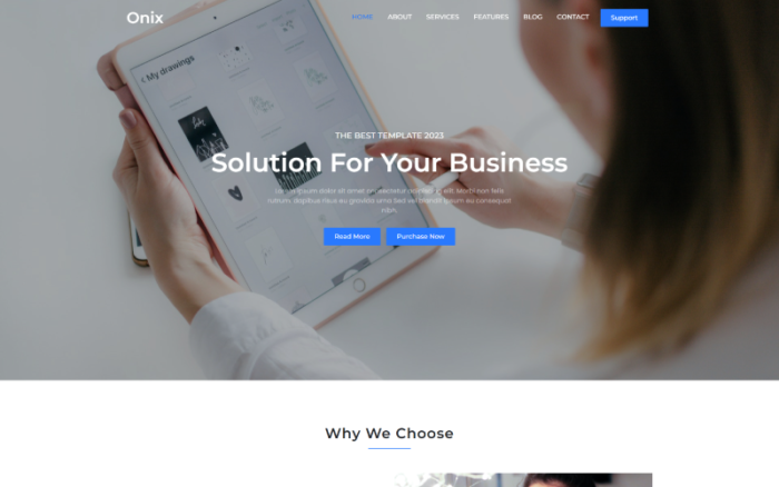 Onix - Template Halaman Arahan Parallax Bootstrap Satu Halaman