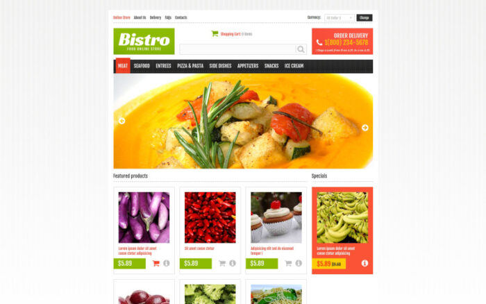 Template Toko Makanan Online VirtueMart