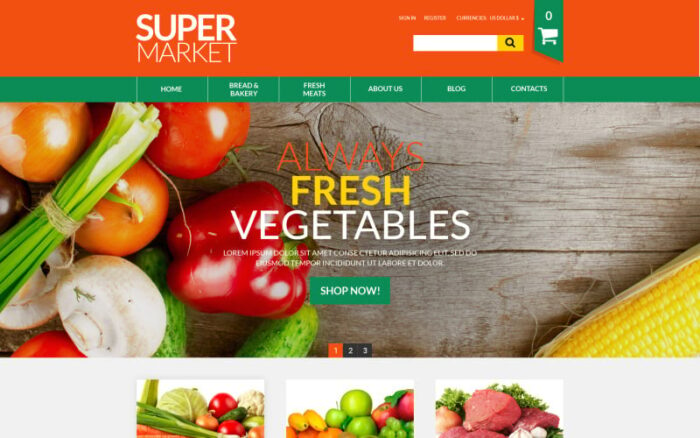 Templat VirtueMart Supermarket Online