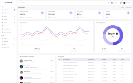 Opatix - Admin & Dashboard Template