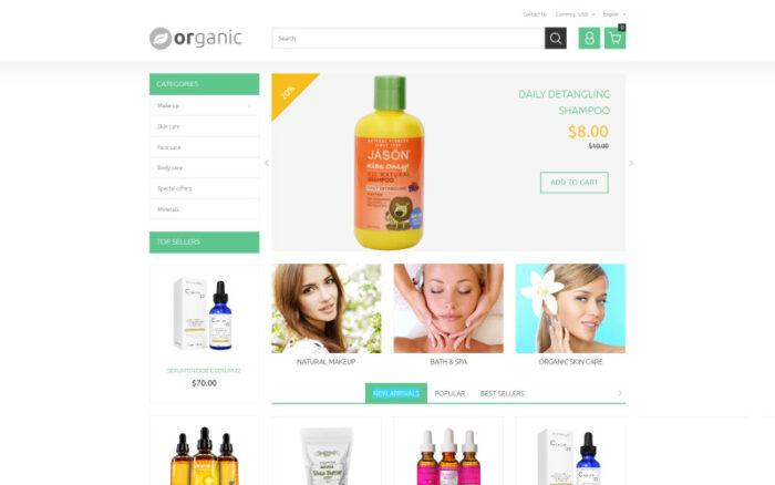 Tema PrestaShop Organik