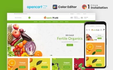 Templat OpenCart Toko Kelontong Organic World