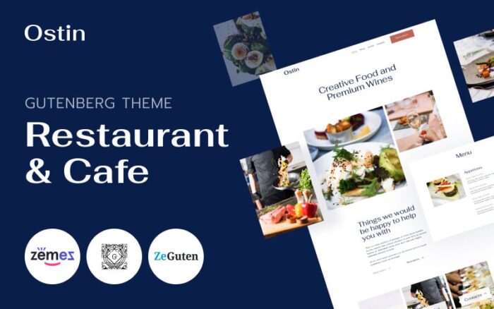 Ostin - Tema WordPress Restoran untuk Tema WordPress Gutenberg