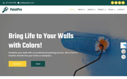 Paintpro - Template HTML untuk Melukis