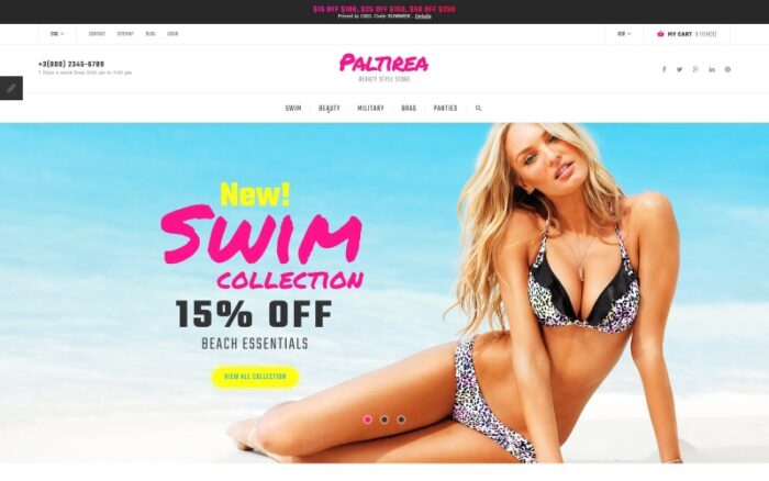 Paltirea - Template OpenCart Responsif Lingerie