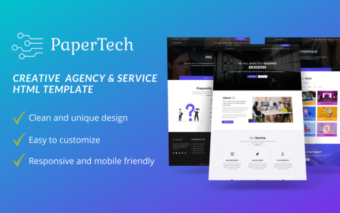 PaperTech- Solusi TI & Template Situs Web HTML5 Serbaguna