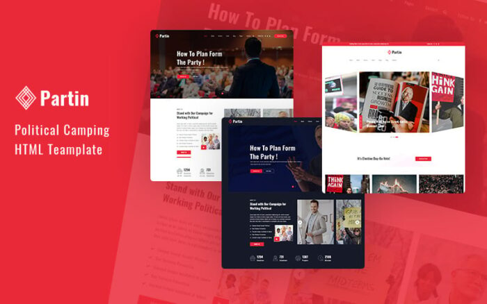 Partin - Template Situs Web Responsif HTML5 untuk Kampanye Politik dan Partai