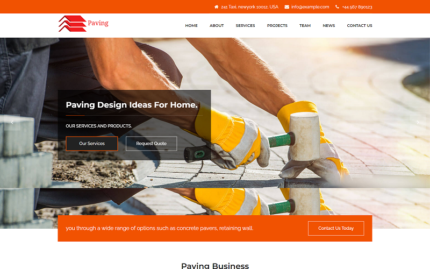 Paving Contractor  Landing HTML Template