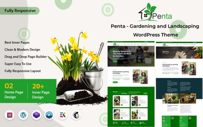 Penta - Tema WordPress Berkebun dan Lansekap