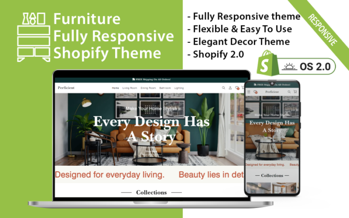 Perficient - Tema Shopify Dekorasi Furnitur