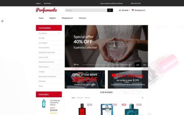 Perfumento - Perfume Store OpenCart Template